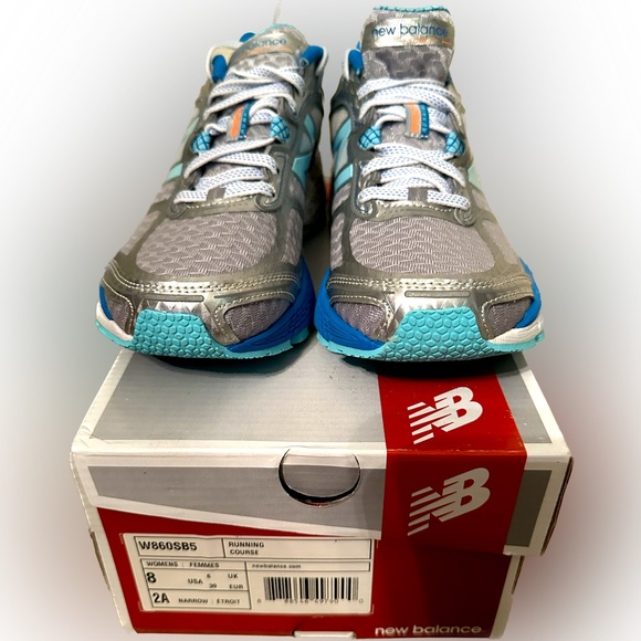 NIB NB Narrow New Balance Stability 860v5 Running Shoes Sz8AA Aqua/Teal/Turqoise - Picture 3 of 5